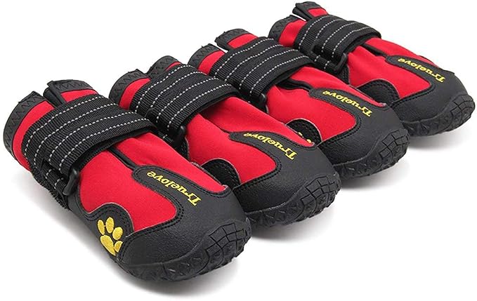 Dog Shoes Waterproof Anti-Slip Rain Boots with Reflective TLS3961