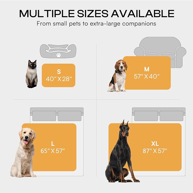 Luciphia Waterproof Bed Blanket Washable,Soft Sherpa Fleece Puppy Reversible Throw Blankets for Medium Large Dog Cat,Furniture Cover Protector Couch from Liquid Pee and Pet Fur,Purple White,85" x 57"