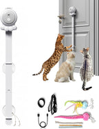 2-in-1 Electric Cat Wand, Rechargeable Auto Toy, Suction & Hanging