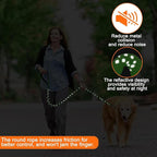 HOMIMP Chew Proof Dog Leash for Medium Large Dogs, Reflective 6 FT Heavy Duty Metal Chain Dog Leashes with Soft Padded Handle, Anti Bite Durable Rope Leashes for Pitbull, Non Chewable