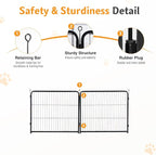 NEWBULIG Dog Playpen for Indoor 32 Inch 2 Panels - Portable Heavy Duty Metal Pet Exercise Pen, Foldable Small Medium Dog Puppy Playpen Fence for Outdoor RV, Camping, Yard, Garden
