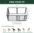 FXW AuraSpace Pro Acrylic & Wire Mesh Indoor Dog Playpen, 32" H, 6 Panels | Clear View, Heavy-duty Metal, Flexible Layouts, Easy Walk-Through, For Small & Medium Dogs, Patented