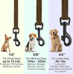 Dogline Biothane Waterproof Dog Leash Strong Coated Nylon Webbing with Black Hardware Odor-Proof Easy to Clean High Performance for Small or Large Dogs Made in USA 4 or 6 ft Lead, Dark Chocolate Brown
