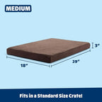 BarkBox Orthopedic Dog Bed - Medium | with Memory Foam - Comfortable, Durable & Machine Washable Pet Bed - Espresso