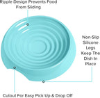 CatGuru Cat Bowls, Whisker Friendly Food Bowl for Indoor Cats, Reliefs Whisker Fatigue, Wide Kitten Dish, Non Slip Pet Dishes, Shallow Pet Plates (Aruba, (Pack of 2))