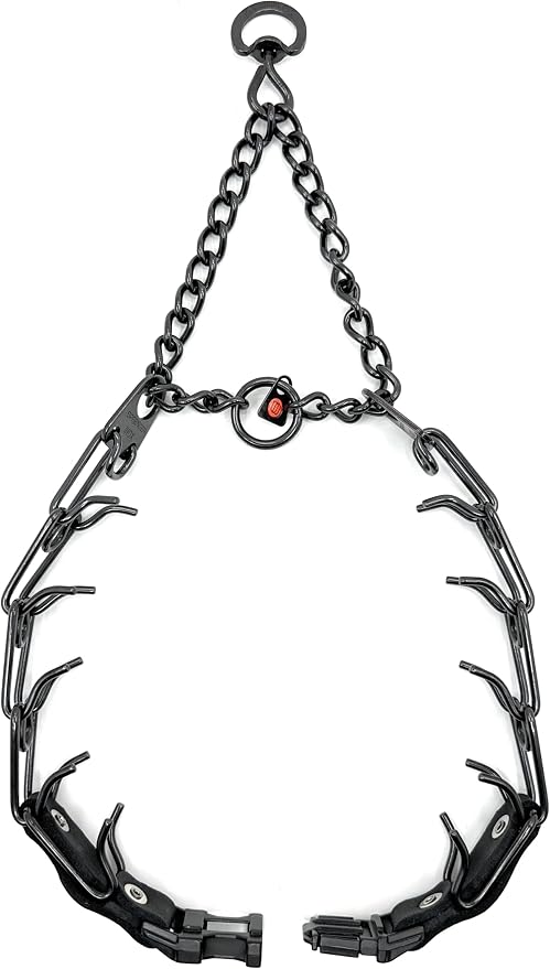 Herm Sprenger Prong Collar for Dogs Training – Quick Release Buckle & Swivel Ring for Easy Use – Made of Durable Steel Chrome Plated in Germany– 3.2mm Prongs for Large Dogs with 20-26" Neck