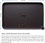 Hoki Found Silicone Pet Food Mats Tray - High-Lips Pet Dog Cat Bowl Mats - Pet Feeding Mat - Waterproof Dog Cat Food Mats -Pet Water Mats for Floors - Dark Oak