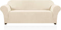 Stretch Couch Covers for 3 Cushion Sofa, 1-Piece Spandex Jacquard Fabric Sofa Slipcover,Non Slip Universal Sofa Cover, Pet Dog Cat Proof Furniture Protector(Sofa 74" - 88", Biscotti Beige)