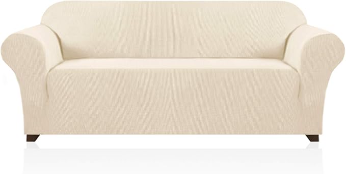 Couch Covers for 3 Cushion Couch Sofa Pet Friendly Extra Large Couch Cover for Oversized Sofa Washable Furniture Protector Fitted Sofa Slipcovers Stay in Place(XL Sofa, Biscotti Beige)
