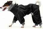 Lelepet Waterproof Dog Raincoat, Hooded Dog Rain Jacket, Full Body Coverage | Adjustable Full-Body Dog Rain Coat, Built-in Collar and D-ring, Snowproof & Windproof Rain Jacket, Reflective Stripe