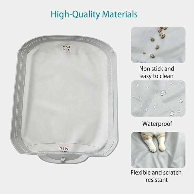 Waterproof Pad for Self Cleaning Litter Box (Two Pack) | Washable Removable Cat Litter Box Pad, Leak-Proof Replacement Liner Accessories