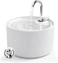 Ceramic Cat Water Fountain, 2.2L/74oz Cat Fountains for Drinking Indoor, Pet Water Fountain with Ultra-Quiet Pump (Fountain+3 Filters & 3 Sponges)