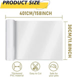 yongjoy Cat Scratch Furniture Protector, 158" x 11.8" Clear Tape | 0.12mm thick vinyl, flexible design, customizable size, residue-free removal, suitable for fabric furniture