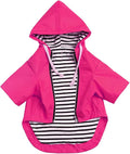 Dog Raincoat rain Jacket Raincoat Dogs Waterproof Small Medium Breeds Zip Closure Storage Pocket Harness Hole Pink XXL