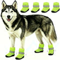 Breathable Mesh Dog Shoes Summer Anti-Scald Paw Protector Boots, Reflective Adjustable Non Slip Pet Footwear for Small Dogs Puppy Cats Hot Pavement Outdoor Walking (Light Green, X)