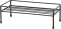 PetRageous 81030 Gizmo's Set The Table Steel Frame Dog Feeder, 3-Inch Tall Dining Table by 13-Inch Long and 5.75-Inch Wide, Holds Two 5.5-Inch Diameter Bowls, for Small and Medium Dogs and Cats, Black