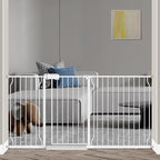 Fairy Baby Extra Wide Baby Gates 71.7-76.3 Inch, Auto Close Child Safety Gates for Stairs Banister Doorways Hallway,Indoor Safety Child Gates for Kids or Pets | Metal Child Safety Gates for Stairs Doorways Hallway, Indoor Walk-Thr Dog Gates for Kids or...