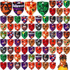 100 Pcs Large Halloween Dog Bandanas Bulk, Pet Costume Accessories by Locmeo