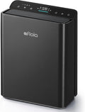 Afloia Air Purifiers for Bedroom Home Large Room Up to 2000Ft², 3-Stage Efficient Filter with Laser Air Quality Sensor for Pets Hair Dander Pollen Allergies Dust Mold Odor Smoke, Black
