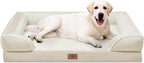 Comfort Expression Orthopedic Dog Bed for Extra Large Dogs with Bolster | Waterproof Dog Couch Bed with Washable Cover & Non-Slip Bottom, Supportive Egg Crate Foam XL Pet Bed, 45x35 Inch