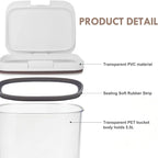 LEAWALK 5-7Lbs/5.81Qt/5.5L Airtight Dog Cat Food Storage Container and Pet Storage Bin BPA-Free. PET Clear Stackable Dog Treat Containers for Pet Food/Rice/Dry/Cereals/Flour/Sugar/Bread