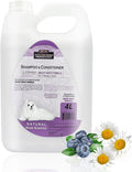 Bright White Natural Whitening Dog Shampoo and Conditioner for Dogs with Aloe Vera, pH Balanced Dog Shampoo and Conditioner Set, Tear-Free for Sensitive Skin, 4L (1Gallon)