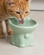 Ceramic Elevated Cat Bowls, 4 Pack 5 Oz Whisker Friendly Cat Bowls Cats Food Bowl Cats Food Dishes for Cats, Small Dog, Kitten, Microwave & Dishwasher Safe, 5.1 x 4.3 inch