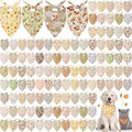 Huhumy 100Pcs Fall Dog Bandanas Bulk Autumn Pet Scarf Bib Neckerchief Decor by Huhumy