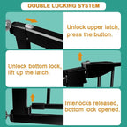 Fairy Baby 22.8"-25.5" Narrow Baby Gate for Small Stairs/Doorways/Hallways | Pressure Mounted Auto-Close Pet Gate, Metal Tension Safety Child Gate No Drill, Walk Thru Easy Install, No Extensions, Black