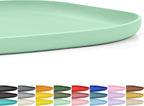 SMILOOL Small Silicone Pet Food Mat with Raised Edge for Food and Water Bowl, Square Dog Feeding Mats, Cat Food Trays for Floor Waterproof, Rubber Tray for Dogs and Cats, 12 x 12 x 0.7 Mint Green