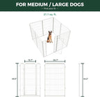 FXW Homeplus Indoor Dog Playpen with Washable Pee Pad, 45" H, 8 Panels | Calm Indoor Play Area, Super Absorbent Pad for Easy Cleanup, for Large Dogs, Patented