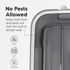 IRIS USA Dog Food Storage Container, Up to 54 lbs, Gray/Dark Gray | Made in USA, Comes with Wheels & 2-Cup Scoop, Airtight Seal, BPA-Free, Bird Seed, Cat food, Cat Litter, Treats, Pellets