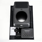 304 Stainless Steel Cat Litter Box, Fully Enclosed Leak-Proof & Rust-Proof Top-Entry XL Litter Box with Metal Scoop, Litter Mat, Side Clamps & Handles for Large Cats (Black, X-Large)
