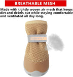 QUMY Dog Shoes for Small Dogs Hot Pavement Puppy Dog Boots & Paw Protectors | Small Medium Dog Summer Shoes, Soft Anti-Slip Rubber Sole, Mesh Breathable Dog Booties for Hardfloors, Walking Running Khaki