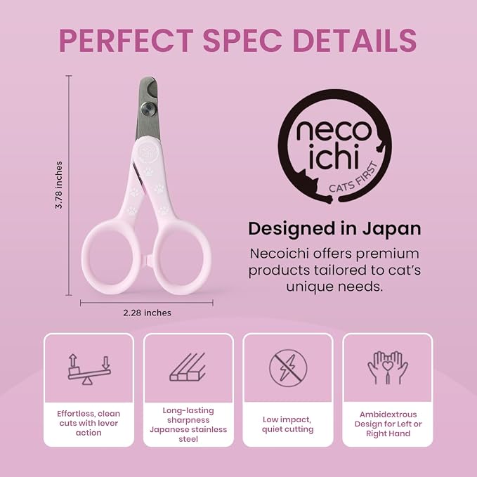 Necoichi Purrcision Stainless Steel Cat Nail Clipper, Made in Japan (Lilac)