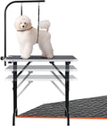LEIBOU 36-inch Height Adjustable(23''~33.8'') and Foldable Pet Dog Grooming Table with Grooming Arm & 2 Noose for Dog Cat Pet Grooming Maximum Capacity Up to 260lbs