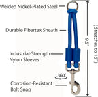 BUNGEE DOG LEASH EXTENSION – Patented Shock Absorber Attachment Protects You and Your Dogs – Works with ANY Leash & Collar or Harness – a MUST for Retractable Leashes – PICK SIZE/COLOR BELOW