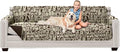 Sofa Shield® Couch Slip Covers for Dogs, Reversible Furniture Protector with Strap, Stain and Tear Resistant Cushion Cover, 88 inch Seat, Machine Washable Slipcover Pets, Cats, Dog Chocolate Print