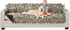 Sofa Shield® Couch Slip Covers for Dogs, Reversible Furniture Protector with Strap, Stain and Tear Resistant Cushion Cover, 88 inch Seat, Machine Washable Slipcover Pets, Cats, Dog Chocolate Print