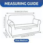 YEMYHOM Couch Cover Latest Jacquard Design High Stretch Sofa Covers for 2 Cushion Couch, Pet Dog Cat Proof Loveseat Slipcover Non Slip Elastic Furniture Protector (Medium, Begonia Leaf Blackish Green)