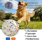 Mankoda Durable Dog Toy Ball, 5" Big Ball for Aggressive Chewers - Red | Hollow Design, Bouncing & Lightweight, ETPU Non-Toxic Chewing, Built-in Bell, Dog Herding Toy for Medium / Large Dogs