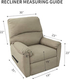 PureFit Reversible Recliner Chair Covers Couch Covers for Dogs, 19 in | Navy/Ivory, Water Resistant Couch Protector, Washable Pet Couch Cover with Non Slip and Elastic Straps For Kids