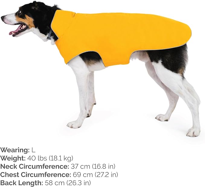 JAN & JUL Dog Rain Jacket (Yellow, Size: L)