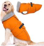Lelepet Dog Coat Waterproof Dog Jacket Fleece Vest with Adjustable Buckle | Reflective Winter Jacket with Leash Hole Windproof Cold Weather Coats for Small Medium Large Dogs, Warm Hunting Vest, XXXL,