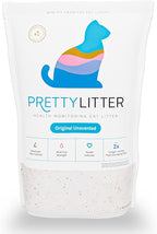 PrettyLitter Health Monitoring Cat Litter, Unscented, 6 lb. Bag | Up to 1 Month Supply, Non-Clumping, Advanced Odor Control, Automatic Litter Box Compatible, Color Changing Silica Crystals
