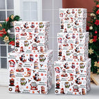 Roowest 5 Pcs Christmas Nesting Gift Boxes with Lids Cat Stackable - Image 4