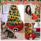 Dansydaisy Cat Tunnel Christmas Tree Skirt Red Black, 33.9 Inch Bed Cave - Image 6