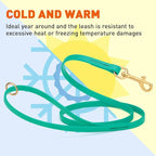 Viper Biothane K9 Working Dog Leash Waterproof Lead for Tracking Training Schutzhund Odor-Proof Long Line with Solid Brass Snap for Puppy Medium and Large Dogs 4ft, Teal