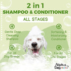 All Stages Natural Dog Shampoo and Conditioner Set with Aloe Vera pH-balanced Dog Grooming Shampoo and Conditioner for Dogs, Tear-Free Moisturizing Dog Shampoo Sensitive Skin 1 Gallon