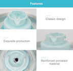 Wonder Creature Ceramic Cat Water Fountain, Stable Cupcake Design, 71oz | 2.1L Pet Fountain with Anti-Tip Ceramic Design, 2 Quiet Pumps, 360° Water Flow, 3 Filters for Cats and Dogs